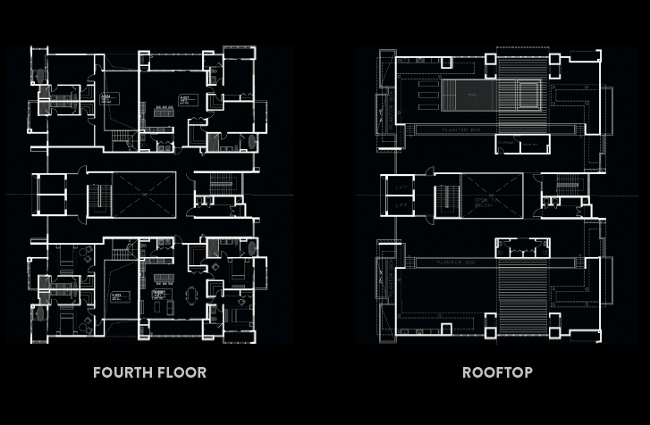 fourth floor and roof